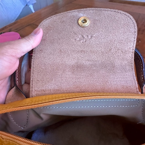 LongChamp LePliage Mini HandBag, Yellow/Brown, VGUC - Picture 9 of 11